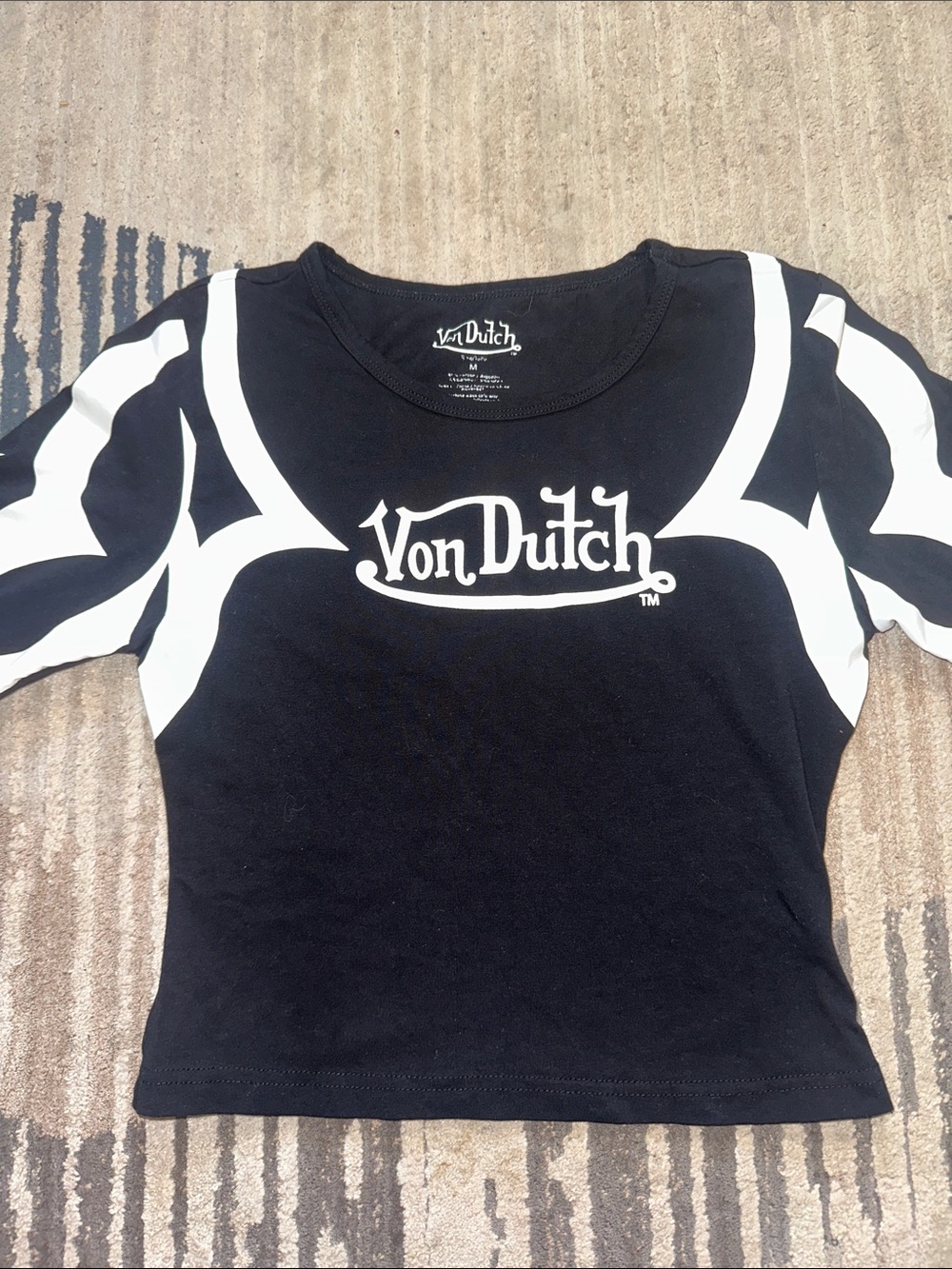 Von Dutch Black and White Logo Tee